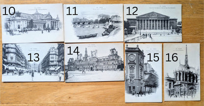 Antique Tour of Paris Black and White Postcards - 19 Famous Parisian Sights to Choose From! - Vintage 1900s Paris Postcards
