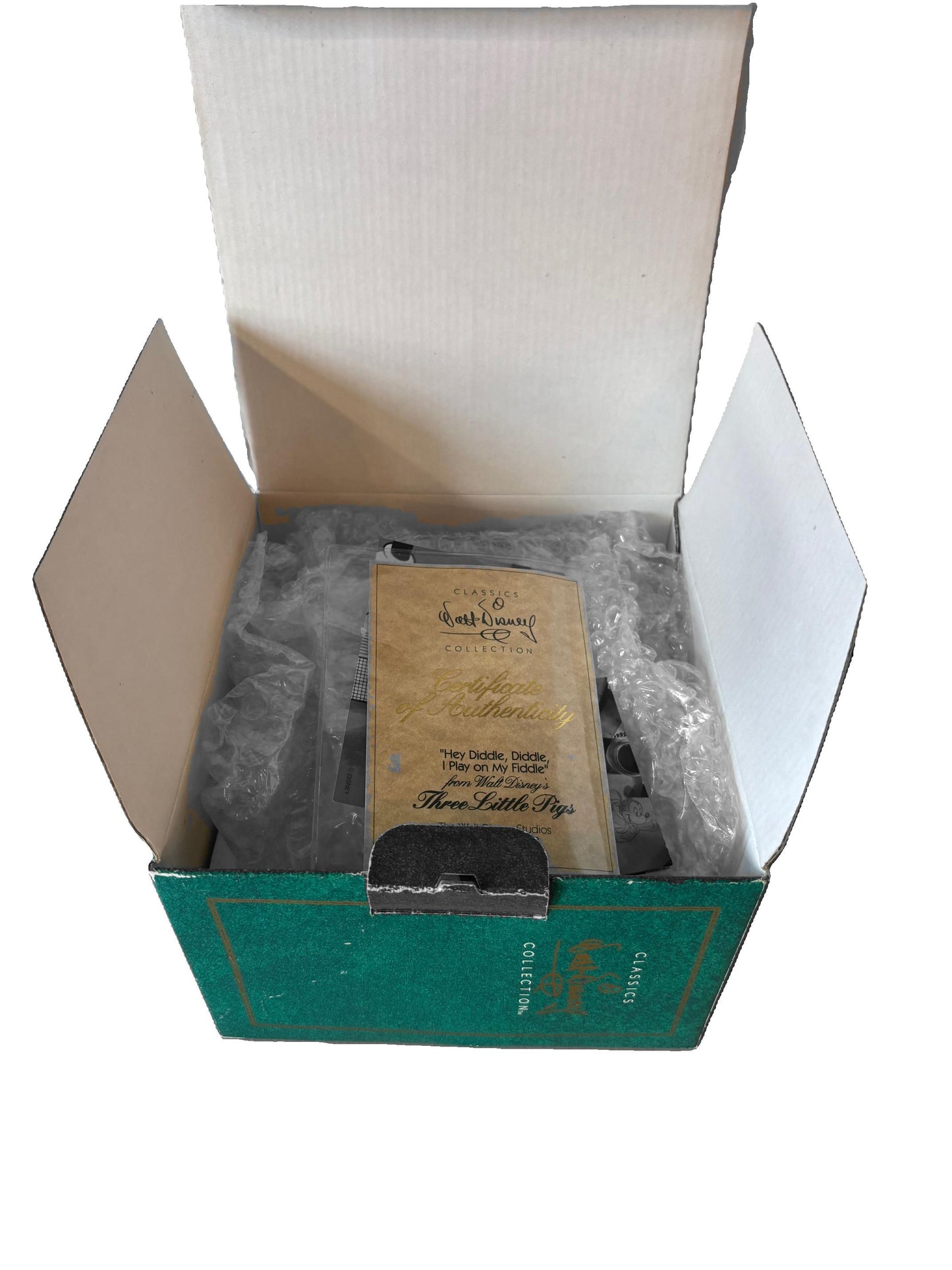 Walt Disney Classics Collection figurine With (COA) WDCC Disney Classics Fiddler Three Little Pigs