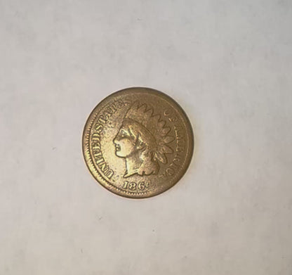 Indian Head Penny 64-L Rotated Die Error - United States One Cent 1864 Indian Head Rotated Die
