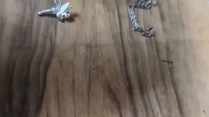 Sparkling Sterling Silver Tinkerbell Necklace - 20 inches - Stamped "Disney" & "925" - Collectible Vintage Disney Necklace/Pendant