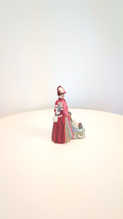 1989 Avon Mrs. Albee Award MINI Porcelain Figurine - 3.25", No Dome - Like New, No Box - Avon Presidents Club Miniature Award 1989