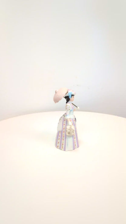 1988 Avon Mrs. Albee Award MINI Porcelain Figurine - 3.25", No Dome - Like New, No Box - Avon Presidents Club Miniature Award 1988