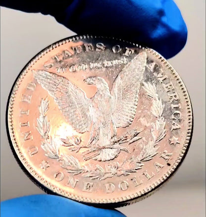 Stunning 1878 Proof-Like Morgan Silver Dollar 7 TF Tail Feathers First Year of Issue Mirror-Like Finish