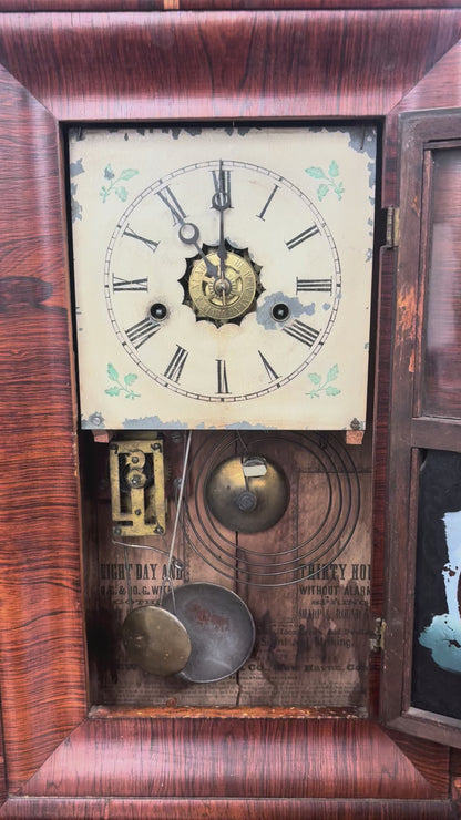 Antique New Haven Clock Co. Mini Ogee Eight Day and Thirty Hour - Rare 8 Day & 30 Hour New Haven Clock Co Mini Ogee