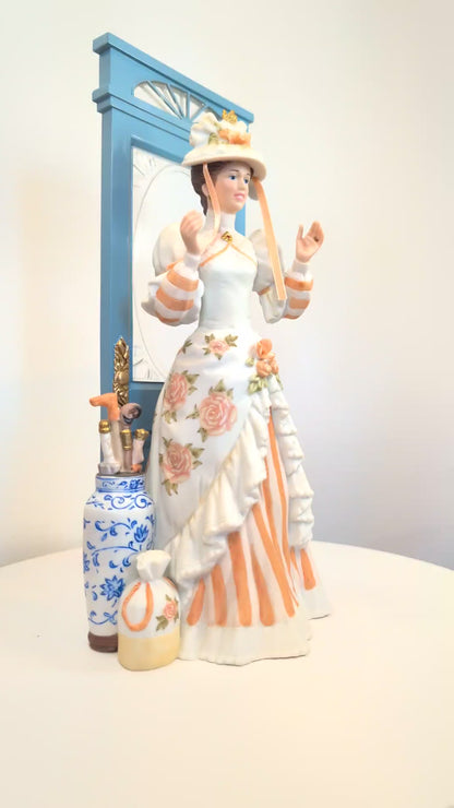 1993 Avon Mrs. Albee Award Porcelain Figurine - 11" Tall Door - Like New, No Box - Avon Presidents Club Award 1993