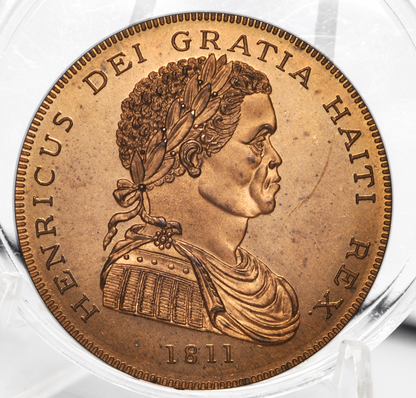 Set of 2 Haiti 1811 Modern Restrike Commemorative Medal - Sterling Silver and Copper Medals - Henri Christophe