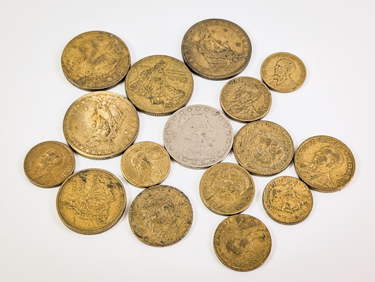 Mixed Brazilian Foreign Currency Coin Lot Vintage Centavos - Large Vintage Brazilian Coin Collection