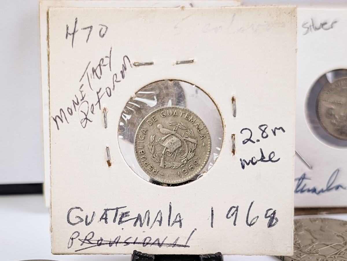 Mixed Guatemala Foreign Currency Coin Lot Vintage Centavos - Large Vintage Guatemala Coin Collection
