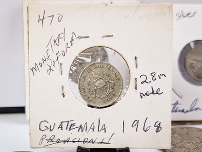 Mixed Guatemala Foreign Currency Coin Lot Vintage Centavos - Large Vintage Guatemala Coin Collection