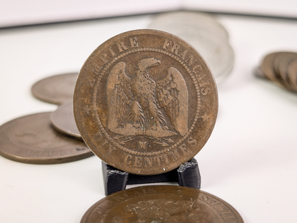 Mixed French Foreign Currency Coin Lot Vintage Francs - Large Vintage French Coin Collection