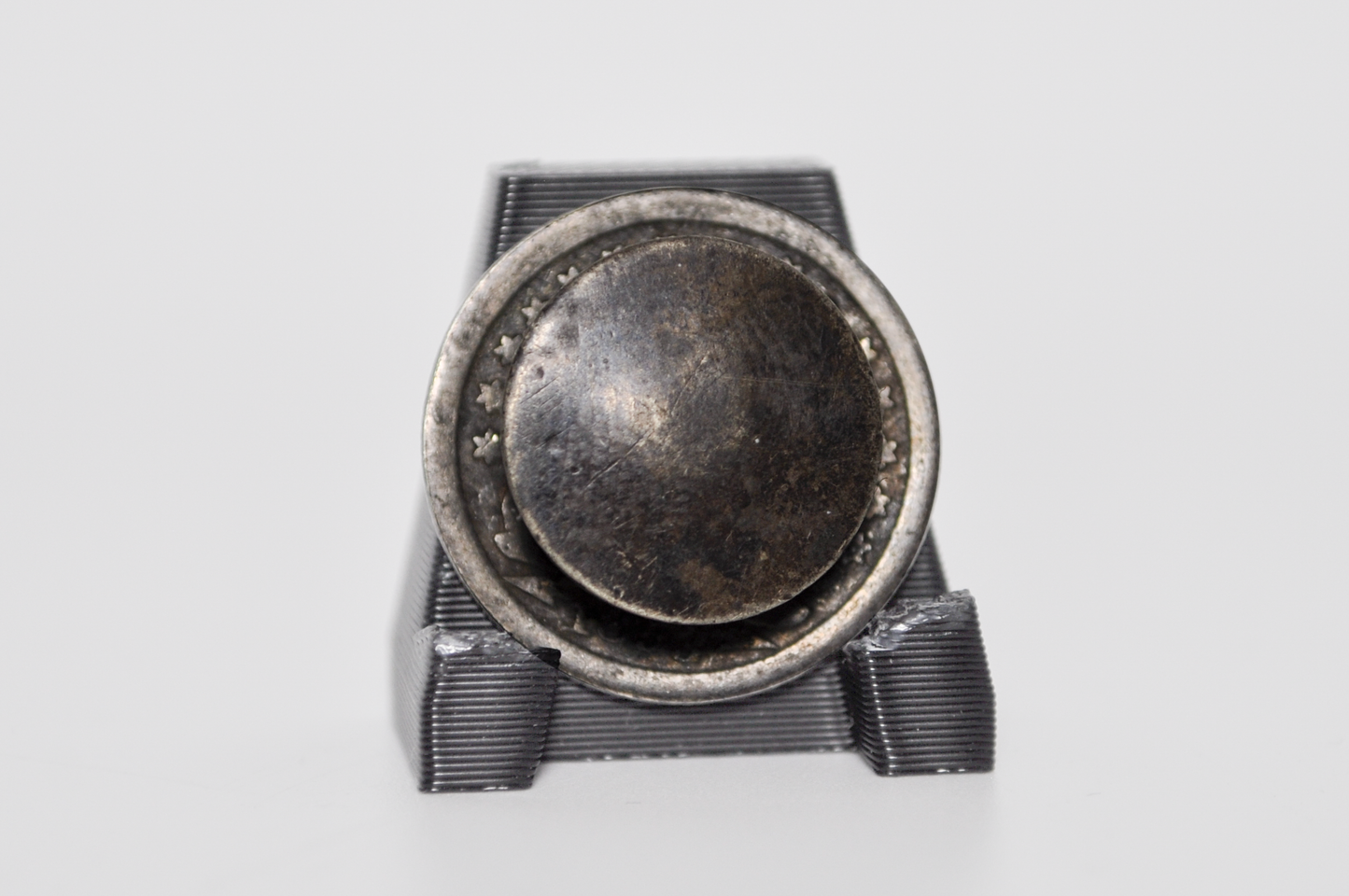 1853 Love Token Button - Initials "BA" - Arrows Adjacent From Date - Antique Love Token Button