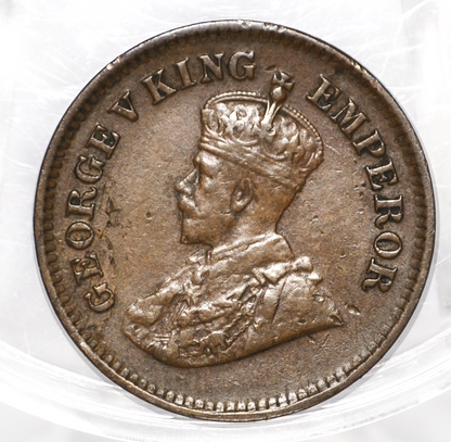 India 1/2 Pice 1920 - XF+ - 1920 India 1/2 Paisa- British India One Half Piece, High Grade, Great Coin