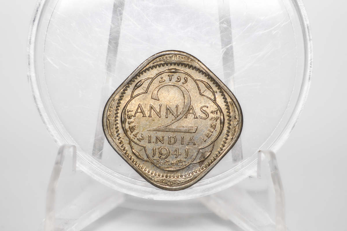India 2 Annas 1941 - 1941 India 2 Annas - King George VI