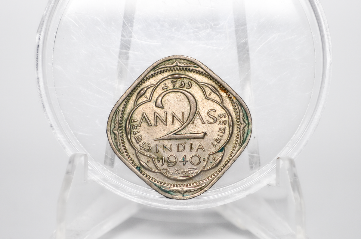 India 2 Annas 1940 - UNC Condition - 1940 India 2 Annas - King George VI