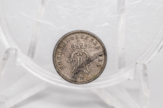 1899 Swedish 10 Ore - XF/AU Condition - King Oscar II - Billon Silver - Swedish Collectible Coins