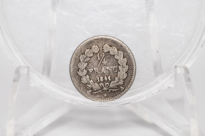 1/4 Franc 1841 - 90% Silver - King Louis-Philippe I - Antique French Coins
