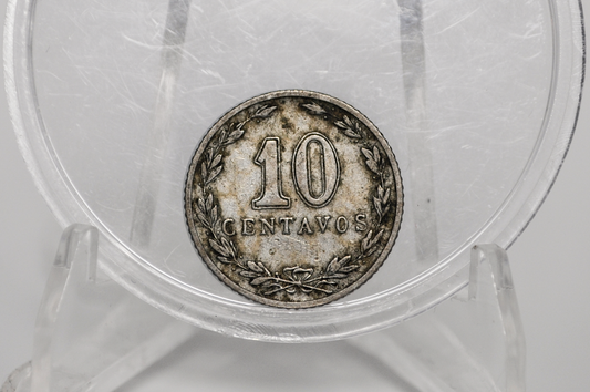1913 Republic of Argentina 10 Centavos - VF Condition - 1.828 Million Minted - 1913 10 Centavos Argentina - Republic of Argentina