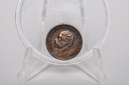 1858 Swedish 1 Ore Coin - King Oscar I - Rarer Date - Great for Birthdays, Collections