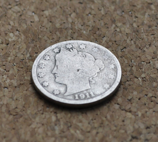 1911 V Nickel - G (Good) - Barber Nickel - 1911 Liberty Head Nickel - 1911 Liberty Head V Nickel