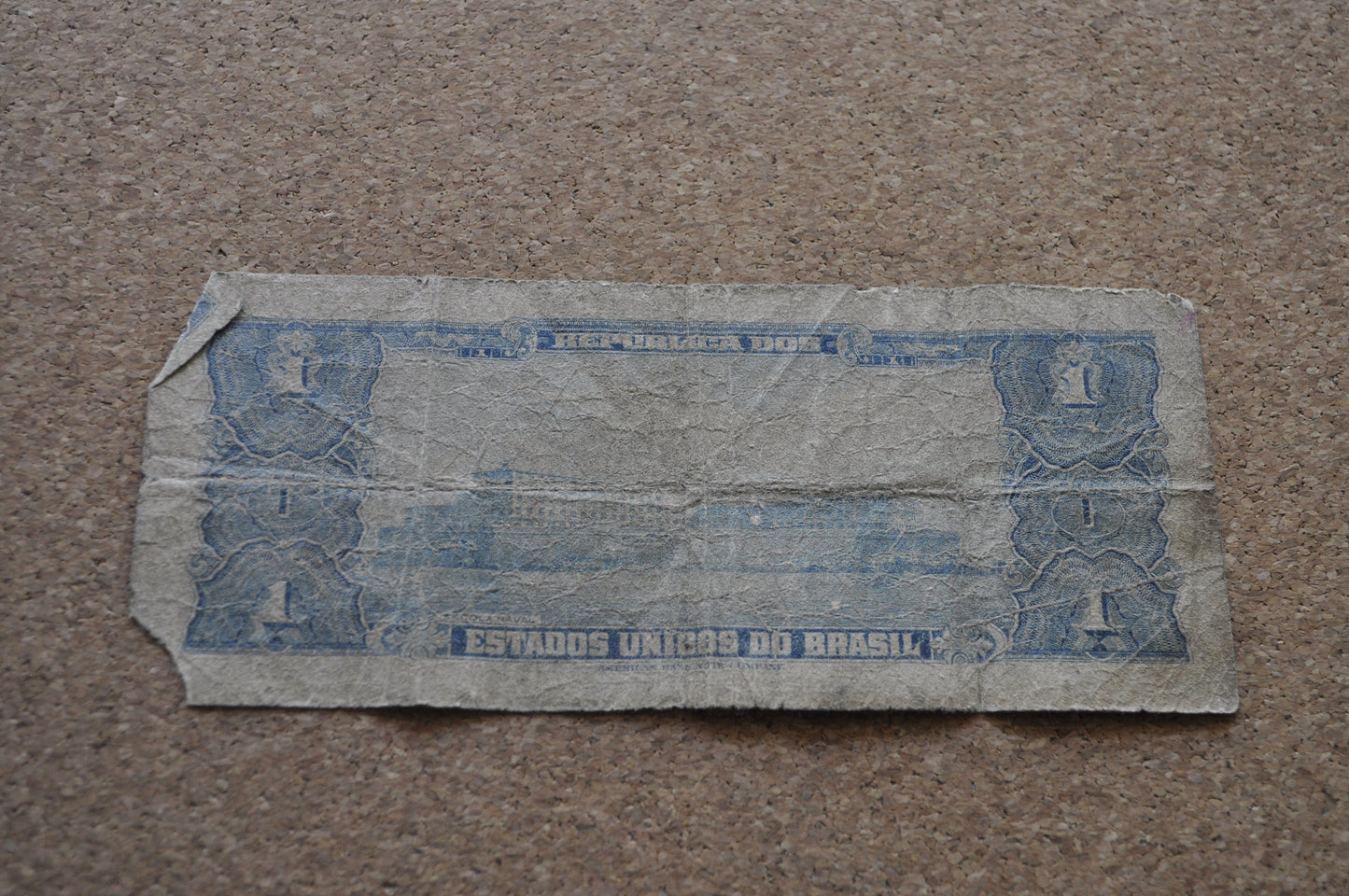 1954 Brazilian 1 Cruzeiro Banknote - One Cruzeiro Paper Note - Marquis of Tamandaré