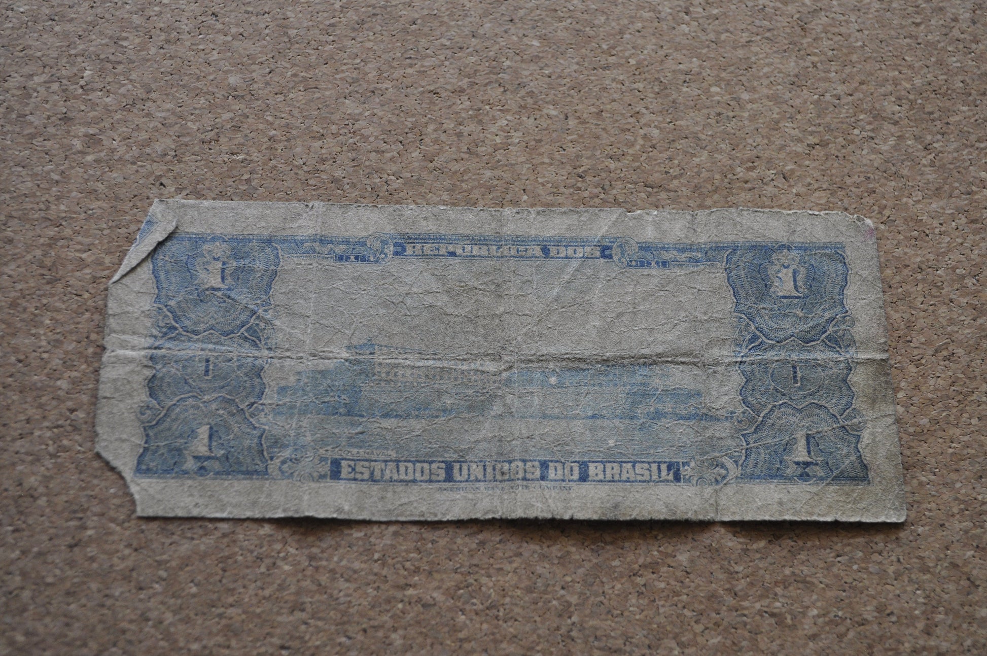 1954 Brazilian 1 Cruzeiro Banknote - One Cruzeiro Paper Note - Marquis of Tamandaré