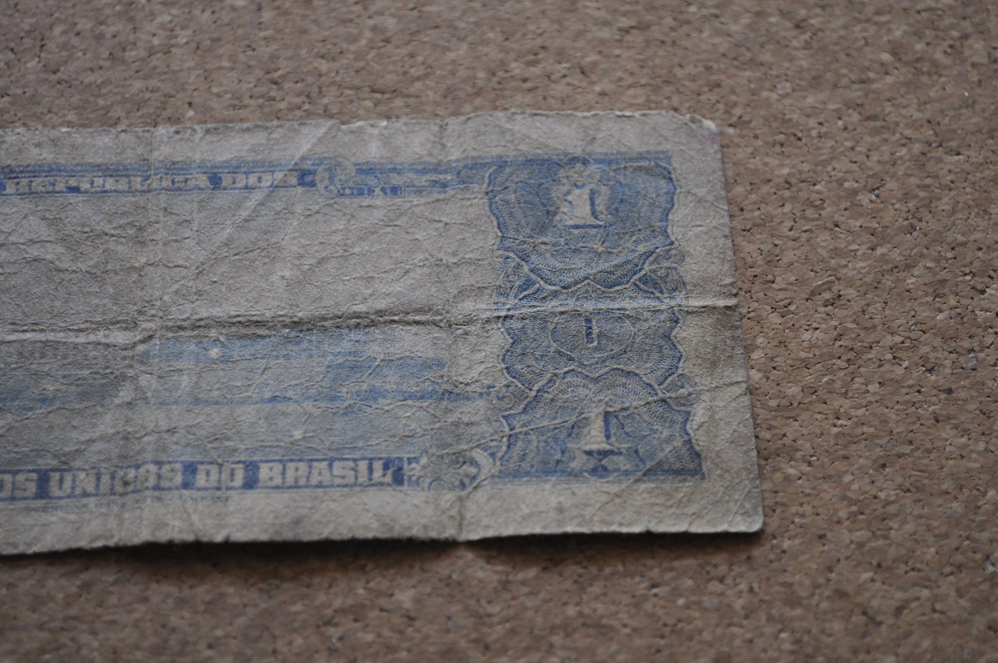 1954 Brazilian 1 Cruzeiro Banknote - One Cruzeiro Paper Note - Marquis of Tamandaré