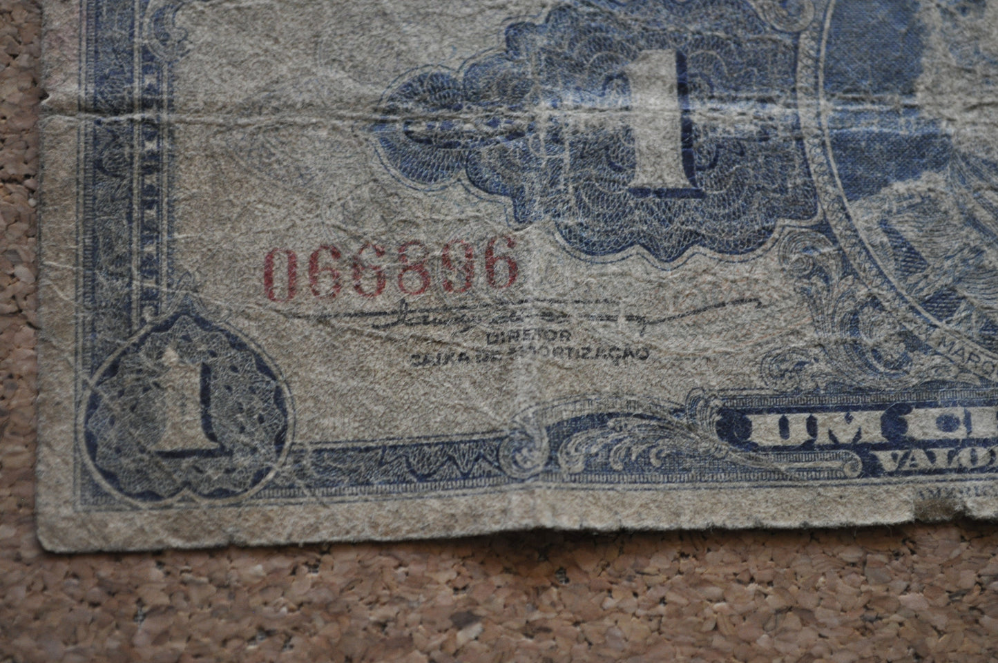 1954 Brazilian 1 Cruzeiro Banknote - One Cruzeiro Paper Note - Marquis of Tamandaré