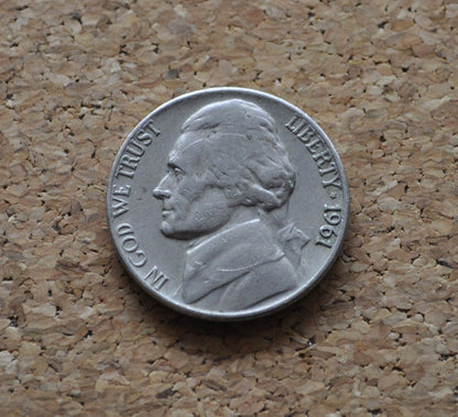 1961 D Jefferson Nickel - Great Condition - Denver Mint