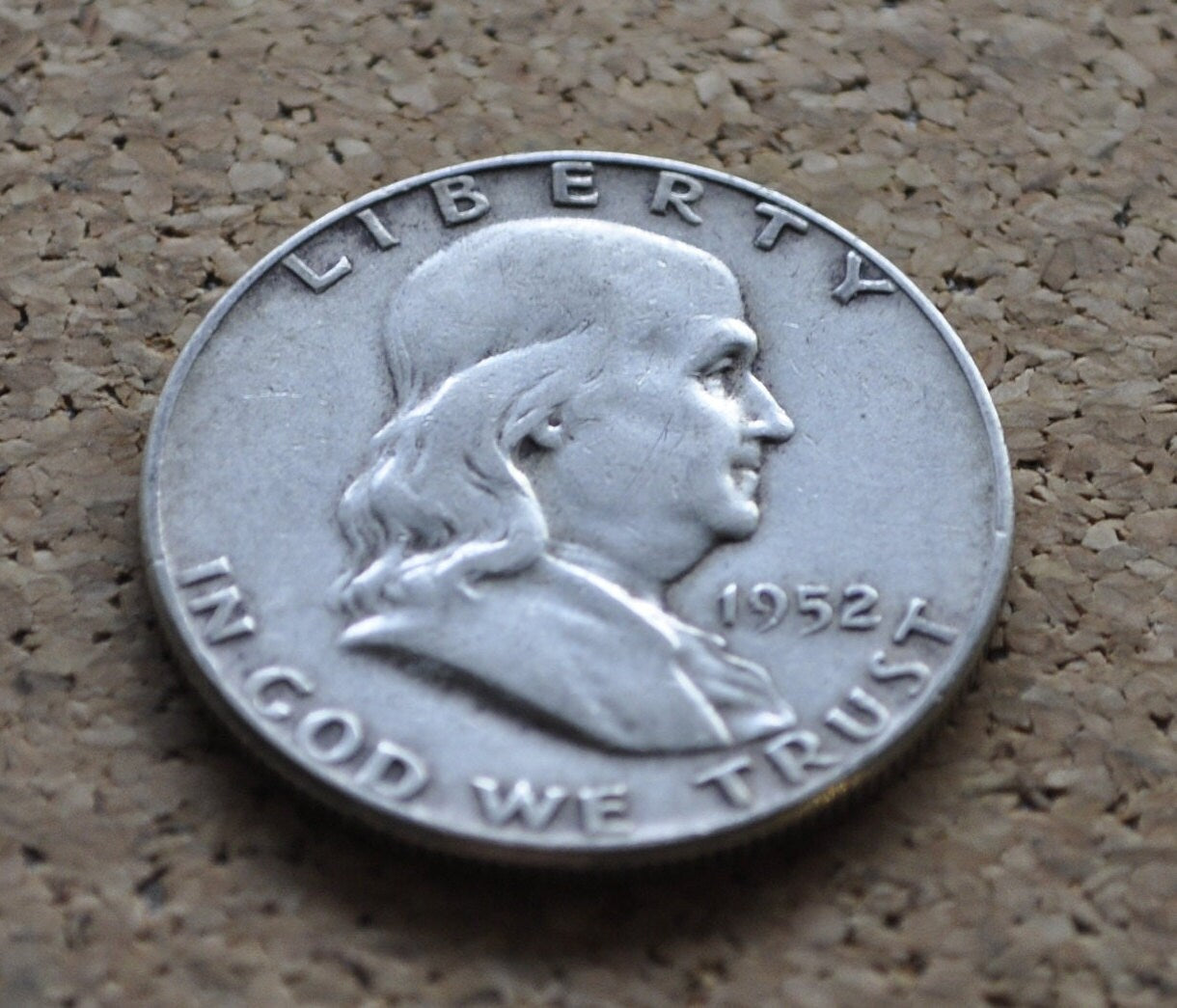 1952 Franklin Silver Half Dollar - Philadelphia Mint - Silver Half Dollar - 1952-P Benjamin Franklin Half Dollar - 1952 P Franklin Half