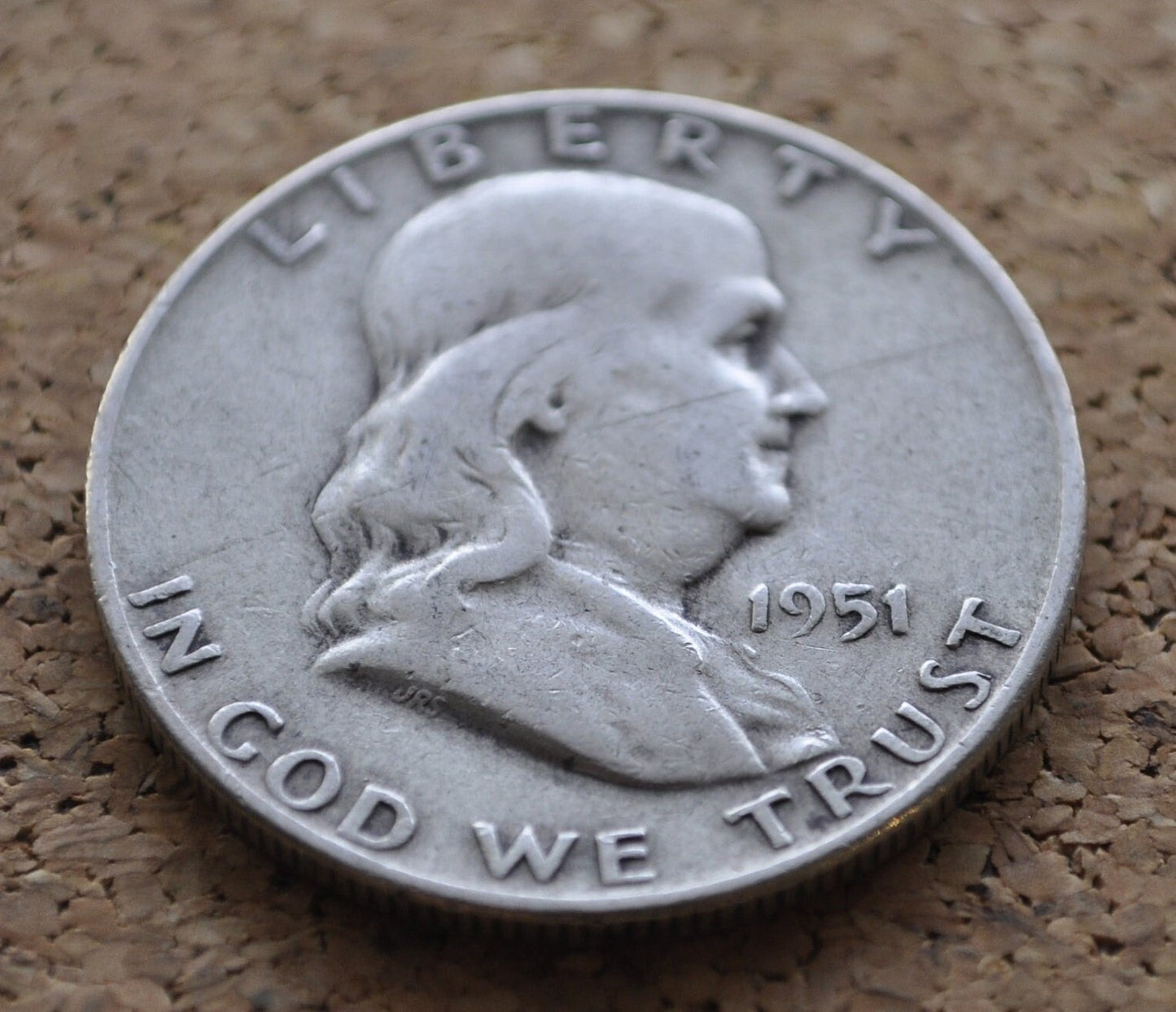 1951 D Benjamin Franklin - Silver Half Dollar - Benjamin Franklin Half Dollar - Denver Mint