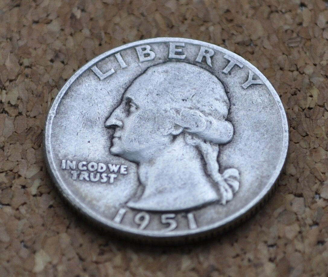 1951 D Washington Silver Quarter - Denver Mint