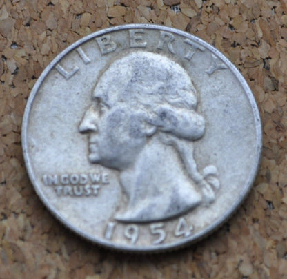 1954 D Washington Silver Quarter - Denver Mint