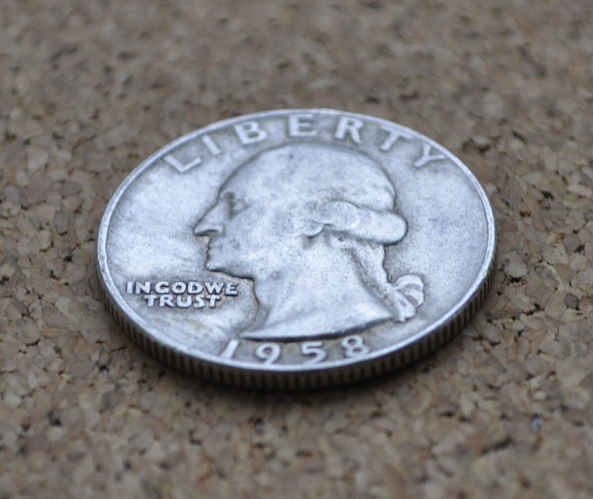 1958 D Washington Silver Quarter - Denver Mint