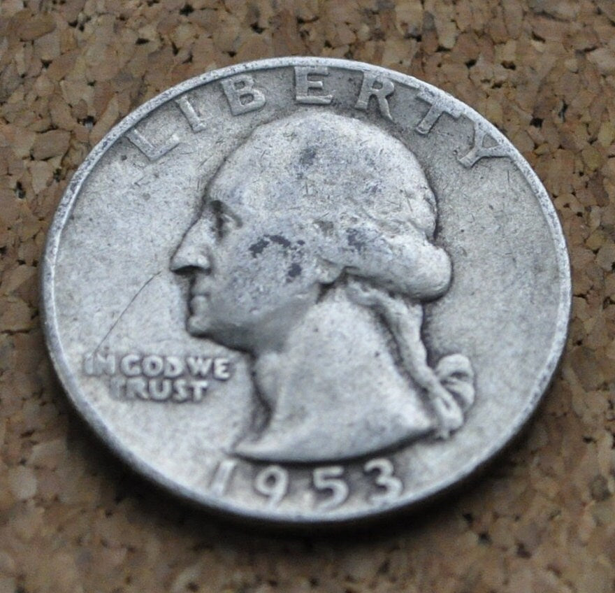 1953 D Washington Quarter - 1953 Washington Quarter - 1953 D Silver Quarter - 1953 Washington Silver Quarter - Denver Mint