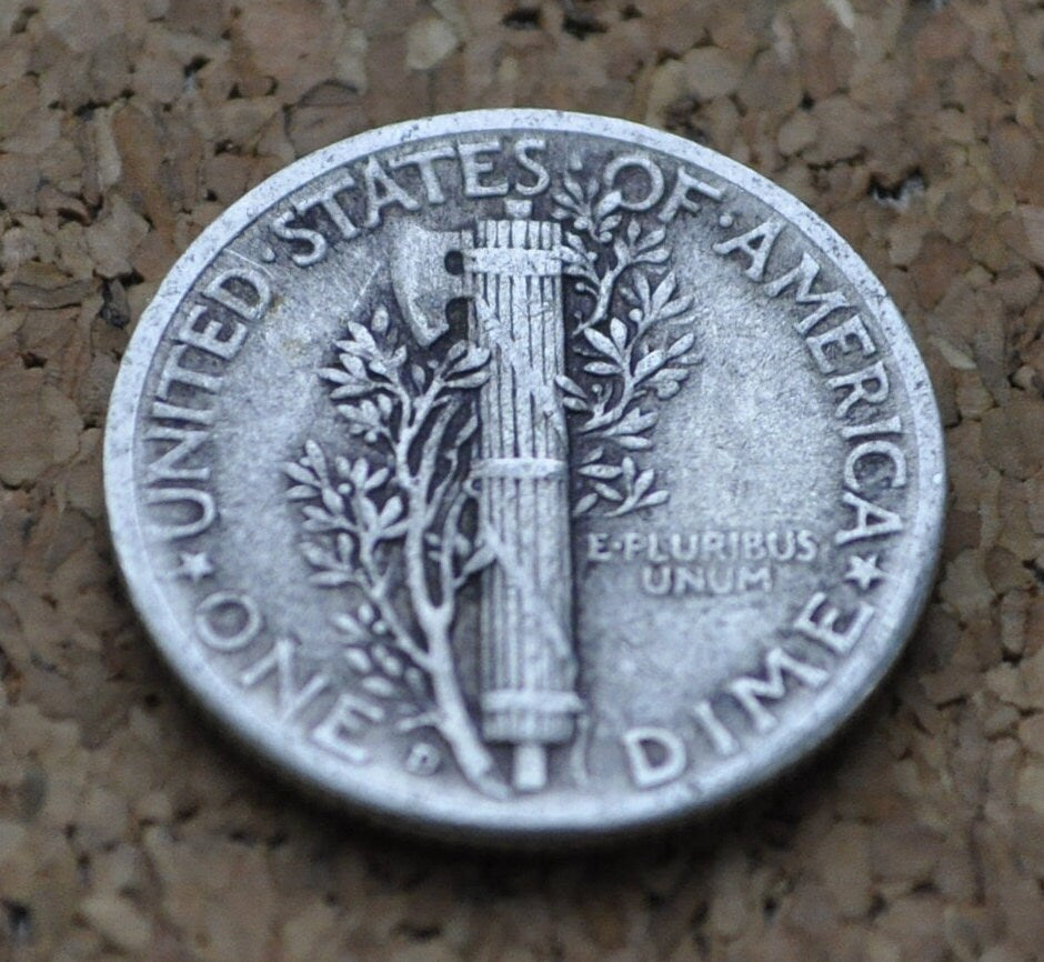 1943 D Mercury Dime - 1943 D Dime - 1943 D Silver Dime - 1943 Mercury Dime - 1943 Dime - 1943 Silver Dime - Denver Mint