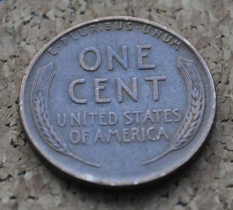 1951 S Wheat Penny - 1951 S Wheat Cent - 1951 San Francisco Mint Penny - 1951 S Penny - 1951 S Cent