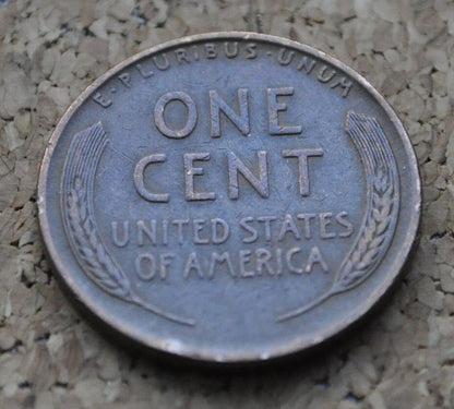 1951 S Wheat Penny - 1951 S Wheat Cent - 1951 San Francisco Mint Penny - 1951 S Penny - 1951 S Cent