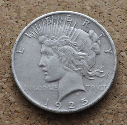 1925 Peace Silver Dollar - Choose by Grade, XF-BU (Extra Fine to Uncirculated) - Philadelphia Mint - 1925 P Peace Dollar 1925 Silver Dollar