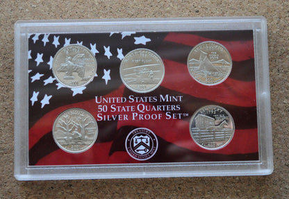 2001 United States Mint Silver Proof Set - 2001 S Proof Set - 2001 S Silver Proof Set - Sacagawea, Kennedy, Silver Dimes, Silver Quarters
