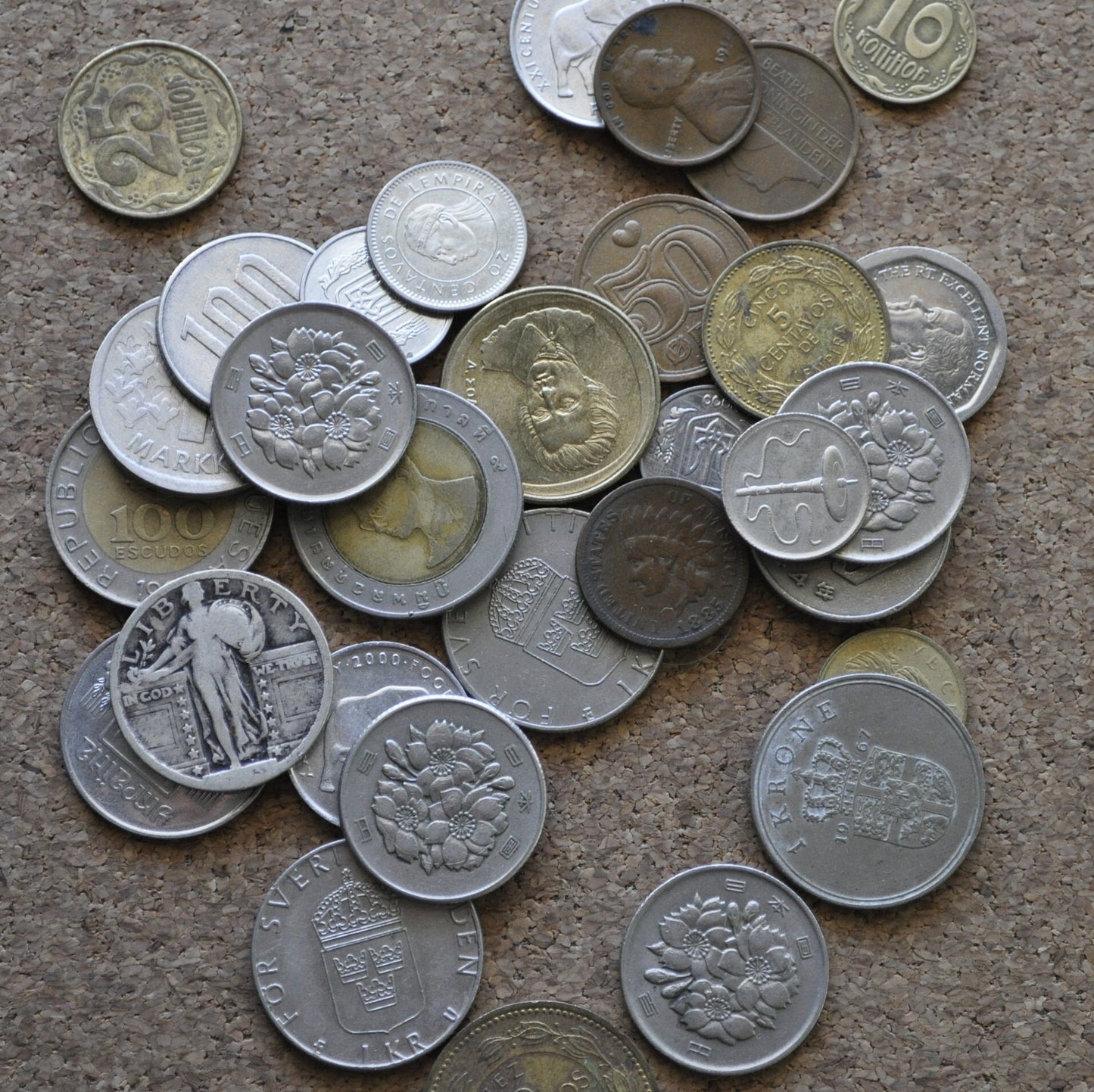 Bag of Worldwide Coins - Including Silver - Americas, Europe, Asia - US Coins and Many others - Buffalo Nickels, Indian Head Cents, Silver