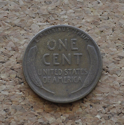 1916-D Wheat Penny - F (Fine) - Denver Mint - World War I Era Coin - 1916 D Wheat Ear Cent