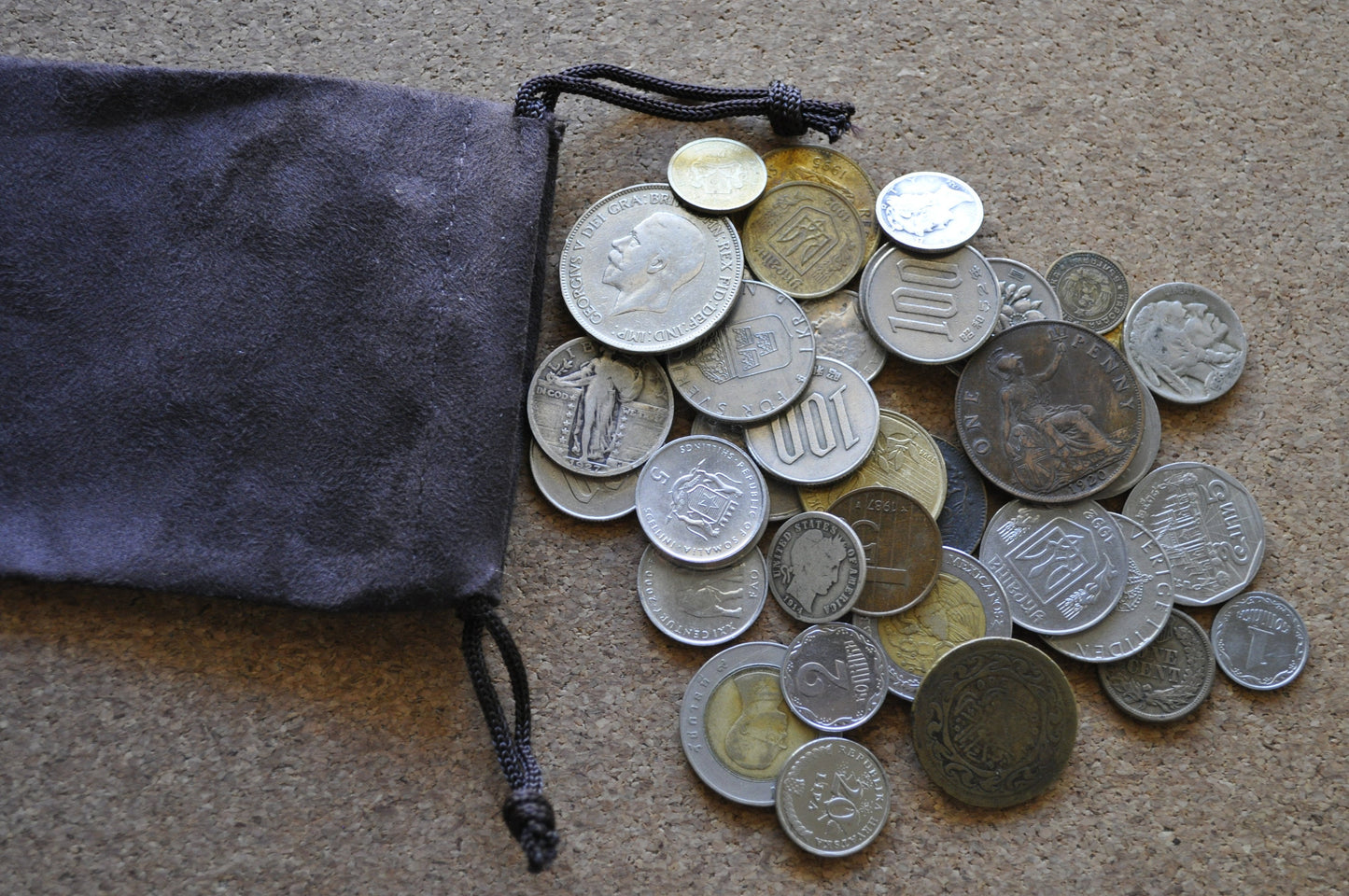 Bag of Worldwide Coins - Including Silver - Americas, Europe, Asia - US Coins and Many others - Buffalo Nickels, Indian Head Cents, Silver