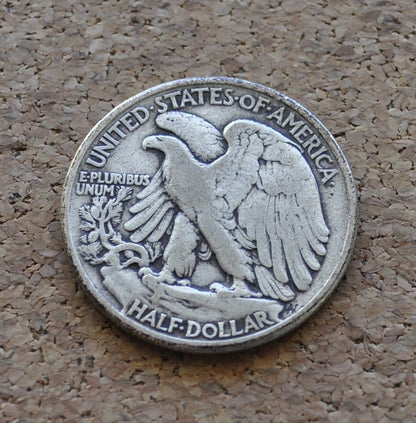 1944 Walking Liberty Half Dollar - Average Circulation - Philadelphia Mint - WWII Era Coin - Silver Half Dollar - 1944-P Half Dollar