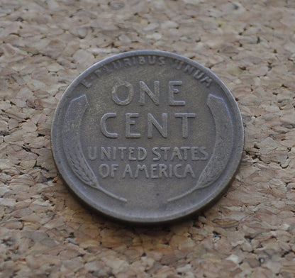 1916-D Wheat Penny - F (Fine) - Denver Mint - World War I Era Coin - 1916 D Wheat Ear Cent