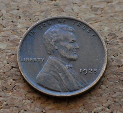 1925 Wheat Penny - EF (Extremely Fine) Grade / Condition - Philadelphia Mint - 1925P Wheat Ear Cent - 1925 P Penny
