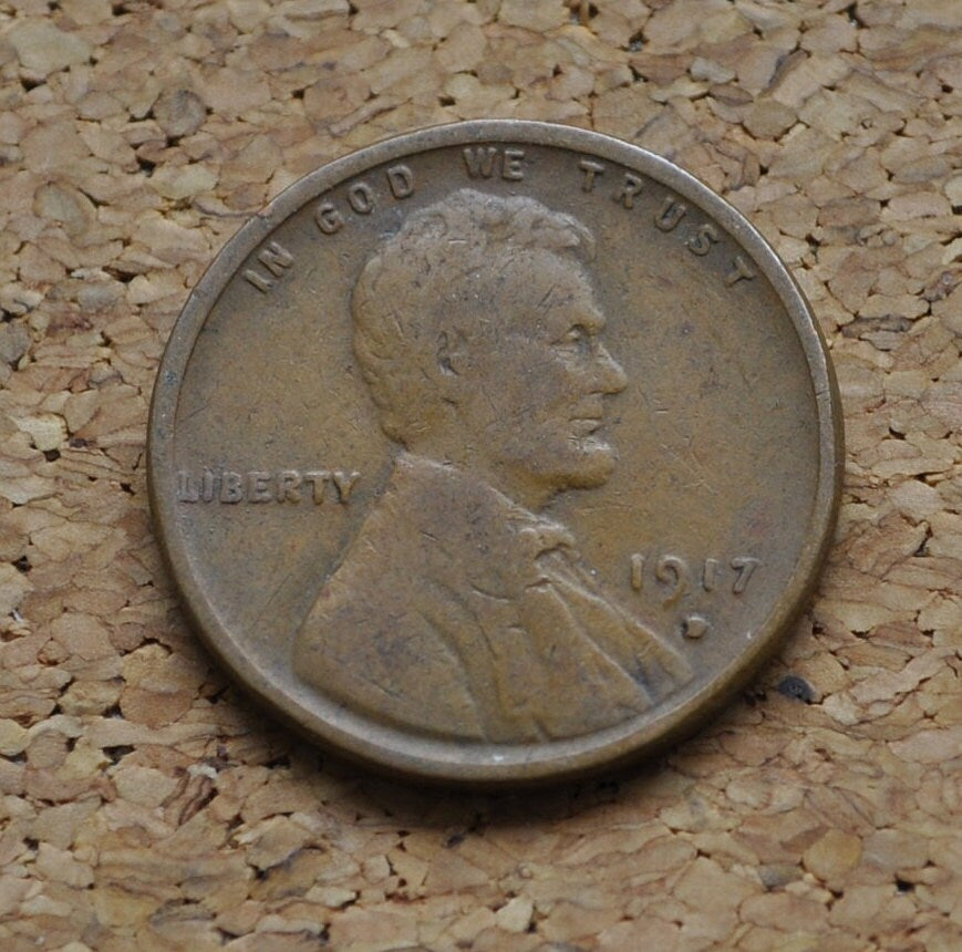 1917-D Wheat Penny - Choose by Grade - Denver Mint  - World War I Era Coin - 1917 D Wheat Cent - Good Date and Mint