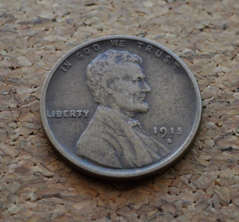 1915-S Wheat Penny - VF (Very Fine) Grade / Condition - San Francisco Mint - Rarer Date and Mint - WWI Era Coin - 1915 S Wheat Ear Cent