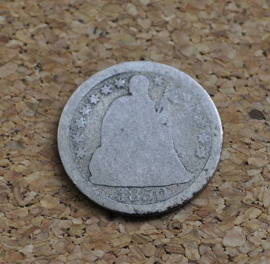1850 Seated Liberty Dime - AG (About Good) - 1850 Silver Dime / 1850 Liberty Seated Dime - US