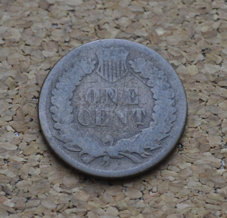 1874 Indian Head Penny - AG (About Good) Condition / Grade - Great Date - Older Indian Head Penny - 1874 Cent - Semi-Key Date Indian Head