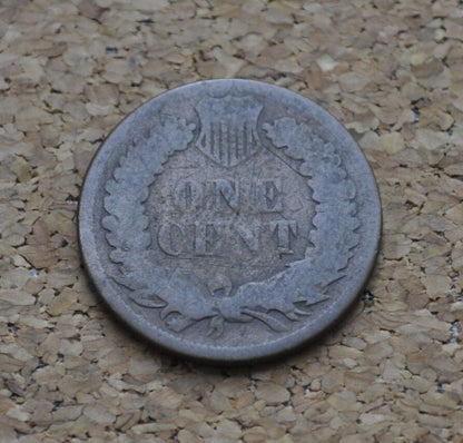 1874 Indian Head Penny - AG (About Good) Condition / Grade - Great Date - Older Indian Head Penny - 1874 Cent - Semi-Key Date Indian Head